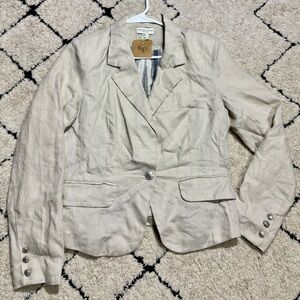 Adrienne Vitta Dini 100% Linen Blazer